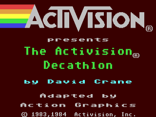 Activision Decathlon title screen for Commodore 64